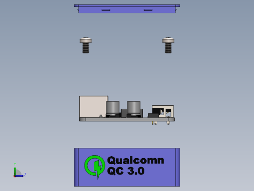 华为4接口USB充电盒子左视缩略图