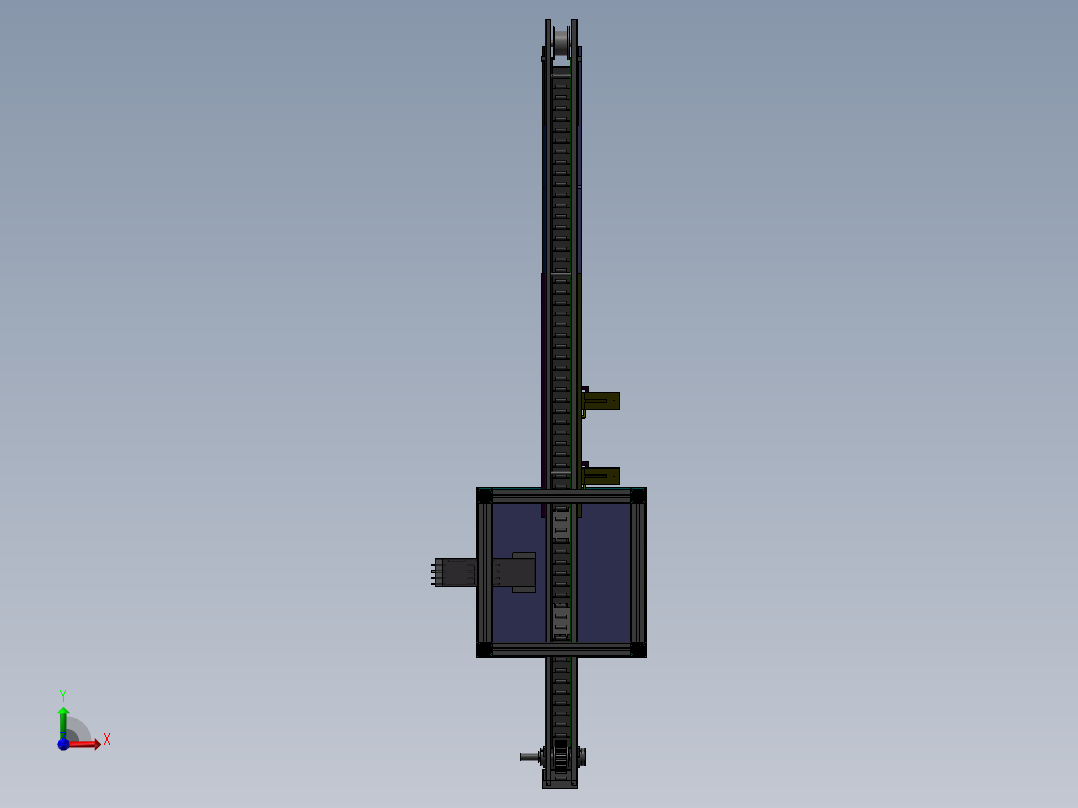 旋转分料在线视觉系统检测前视图