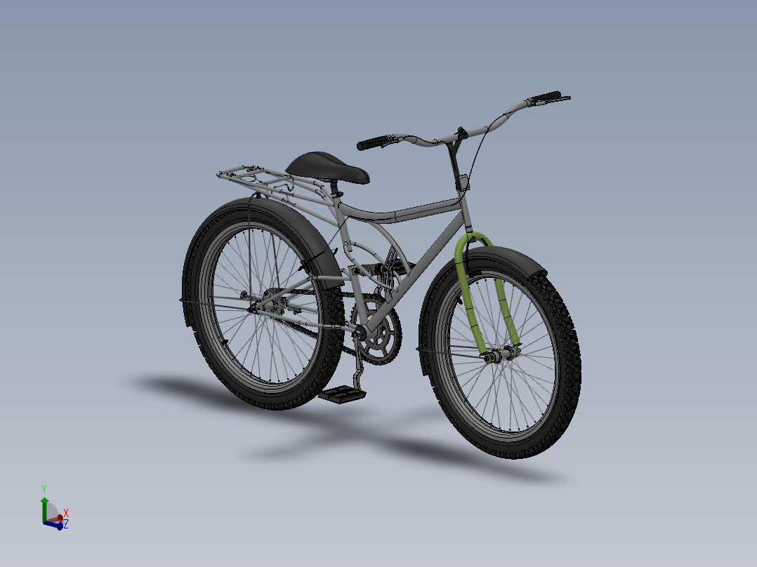 86---自行车三维设计sw2010三维图纸模型设计图纸