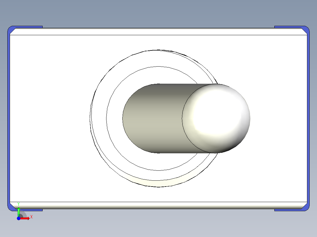 微型拨动开关（3 针）前视图