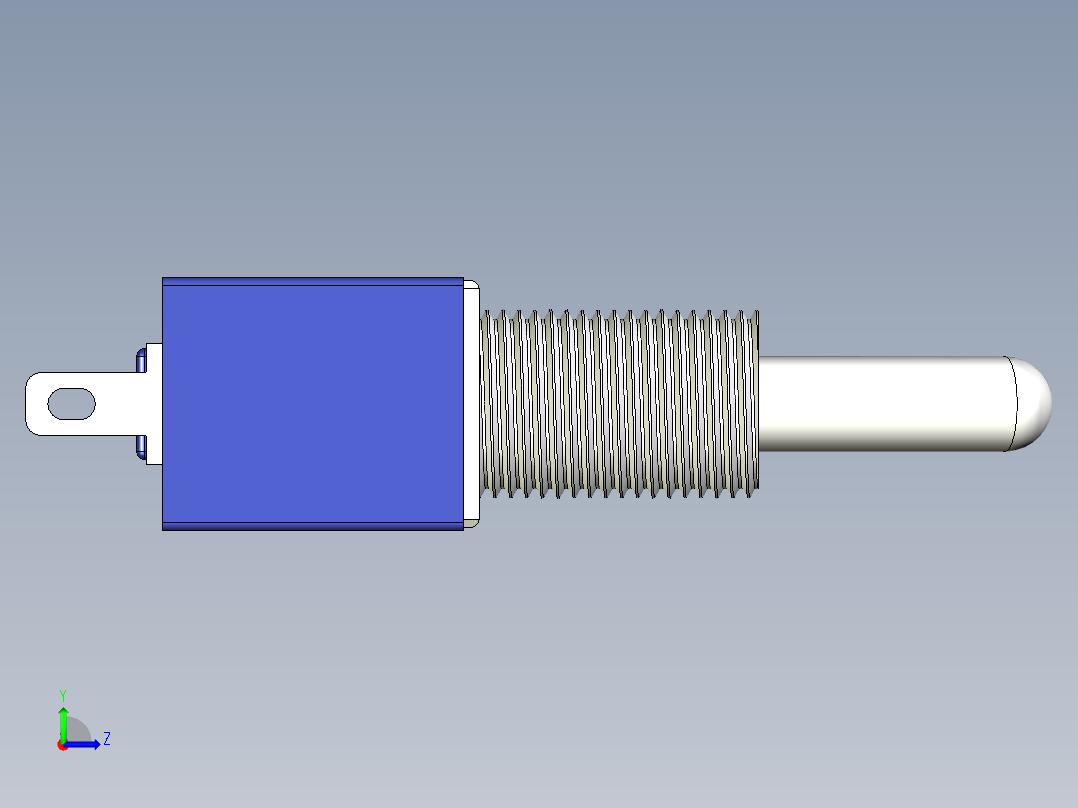 微型拨动开关（3 针）左视图