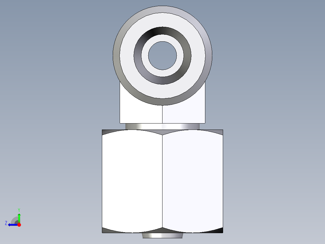 卡套式工业通用硬管接头EO_Swivel_nut_branch_tee_ET06SOMDCF (1)右视图