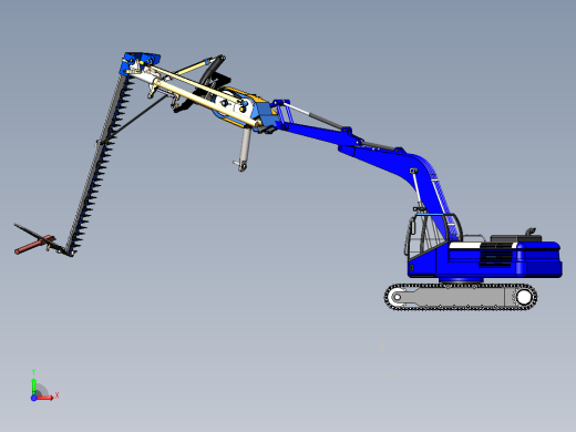 挖机修剪机模型前视缩略图