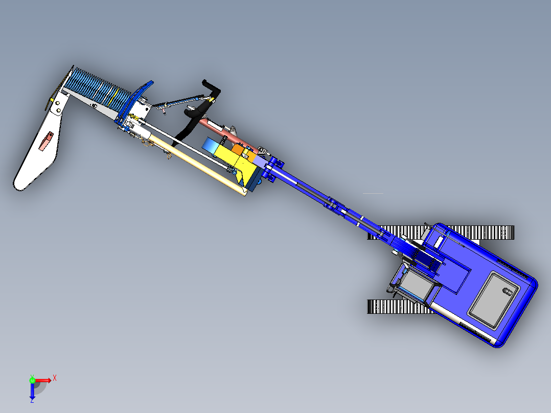挖机修剪机模型俯视图