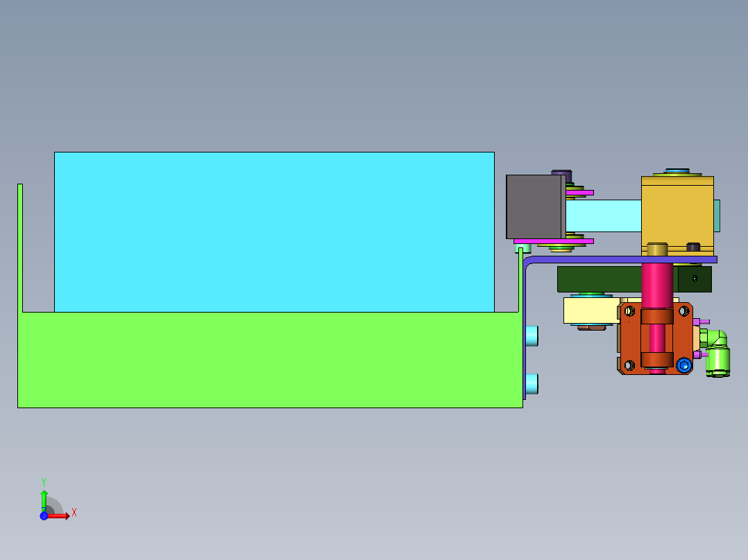 宽度换装机构前视图