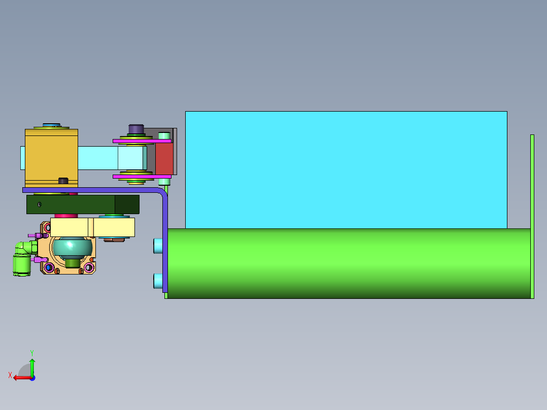 宽度换装机构后视图