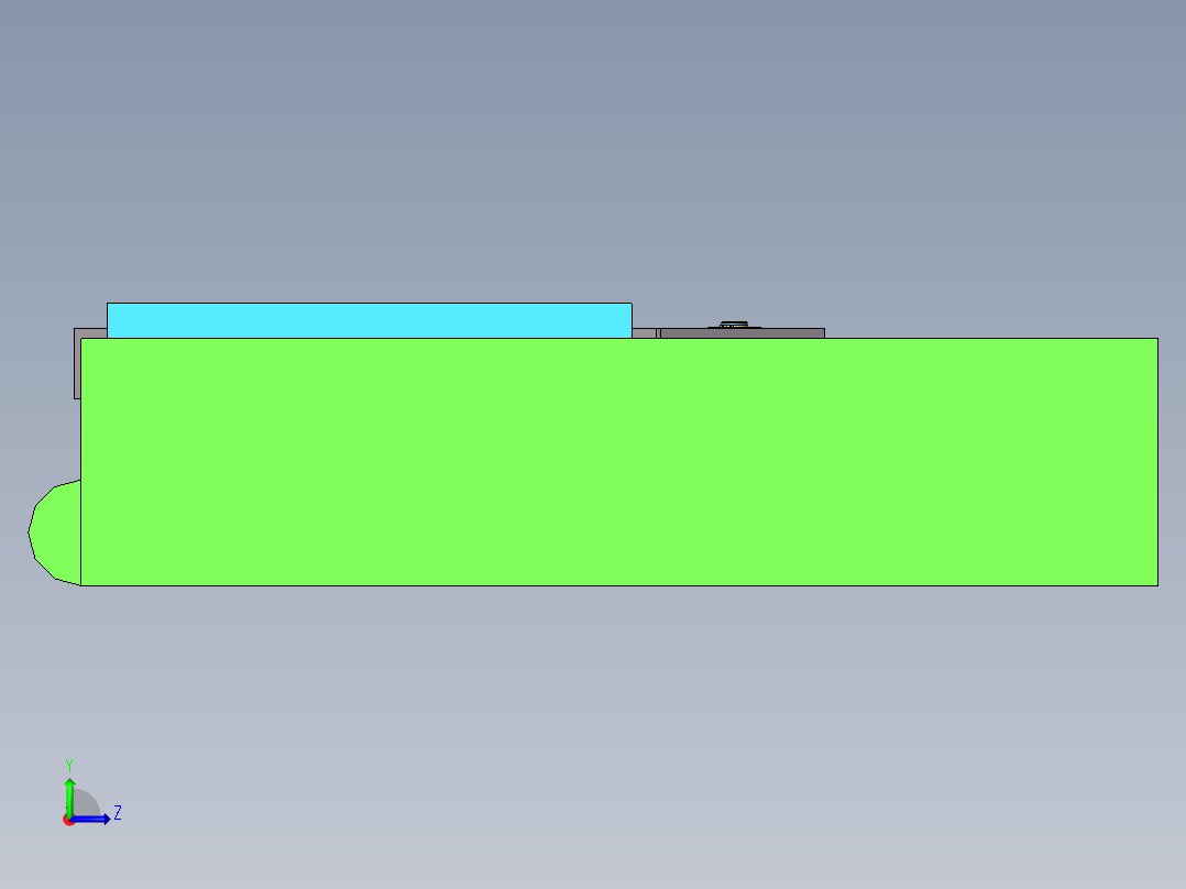 宽度换装机构左视图