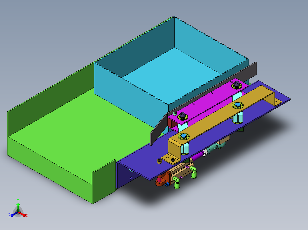 宽度换装机构正等轴测图