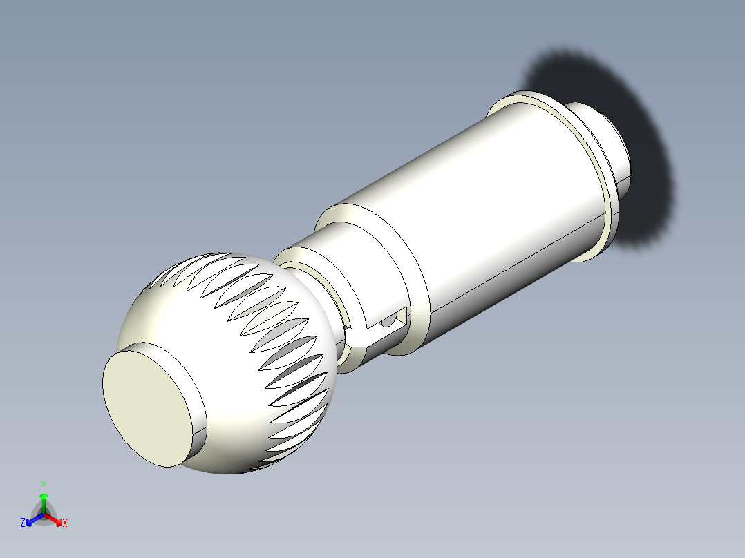 分割定位柱(精密型A)2213-3D多系列多零件图纸模型主视图