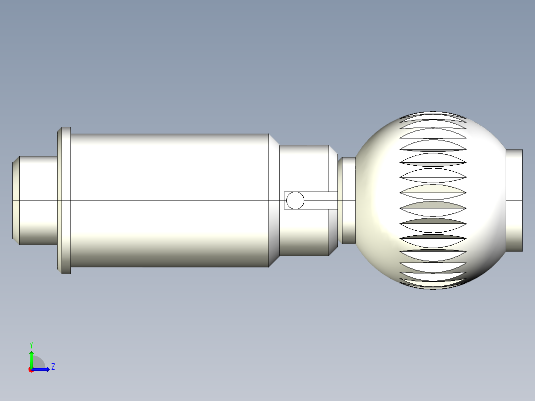 分割定位柱(精密型A)2213-3D多系列多零件图纸模型左视图