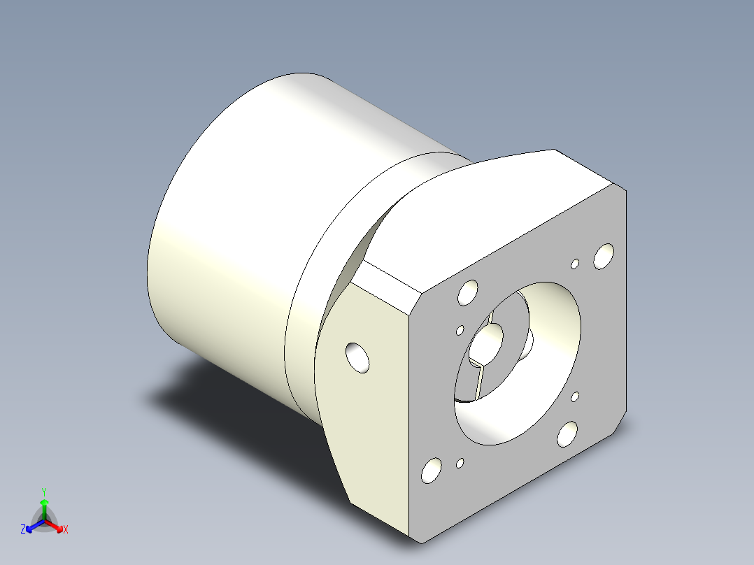 直齿孔PLE120-L1 19-70-90-M5正等轴测图