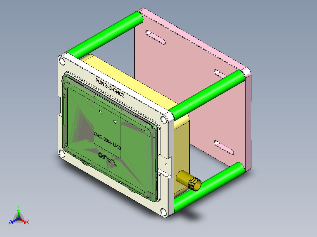 FONE-D-笔记本CNC工装夹具三维模型CNC2-1114主视图