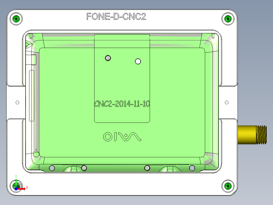 FONE-D-笔记本CNC工装夹具三维模型CNC2-1114前视图