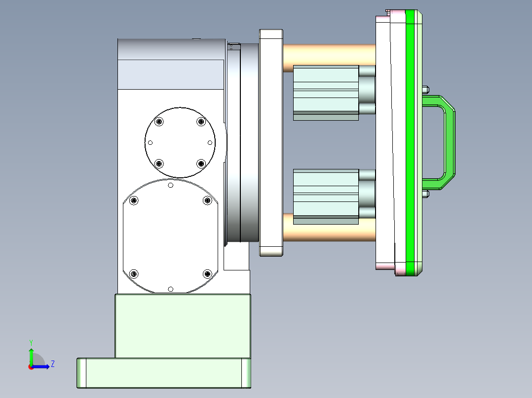 APPB0-TRIM-笔记本CNC工装夹具三维模型CNC2左视图