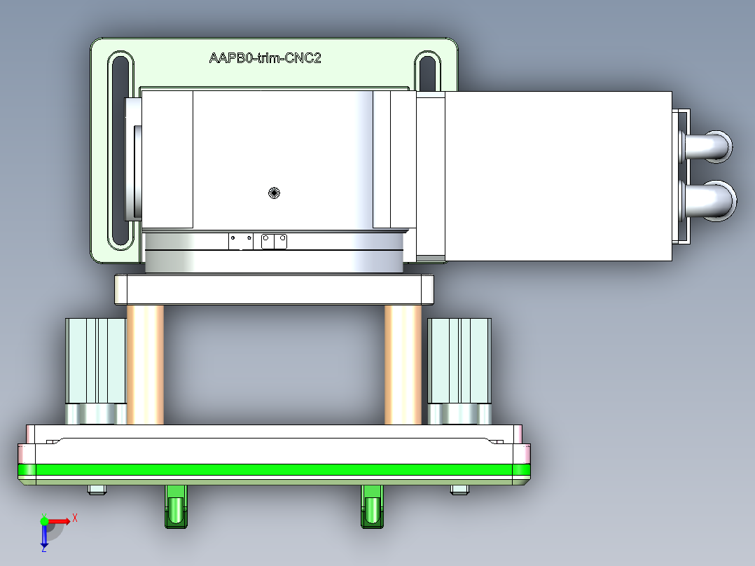 APPB0-TRIM-笔记本CNC工装夹具三维模型CNC2俯视图