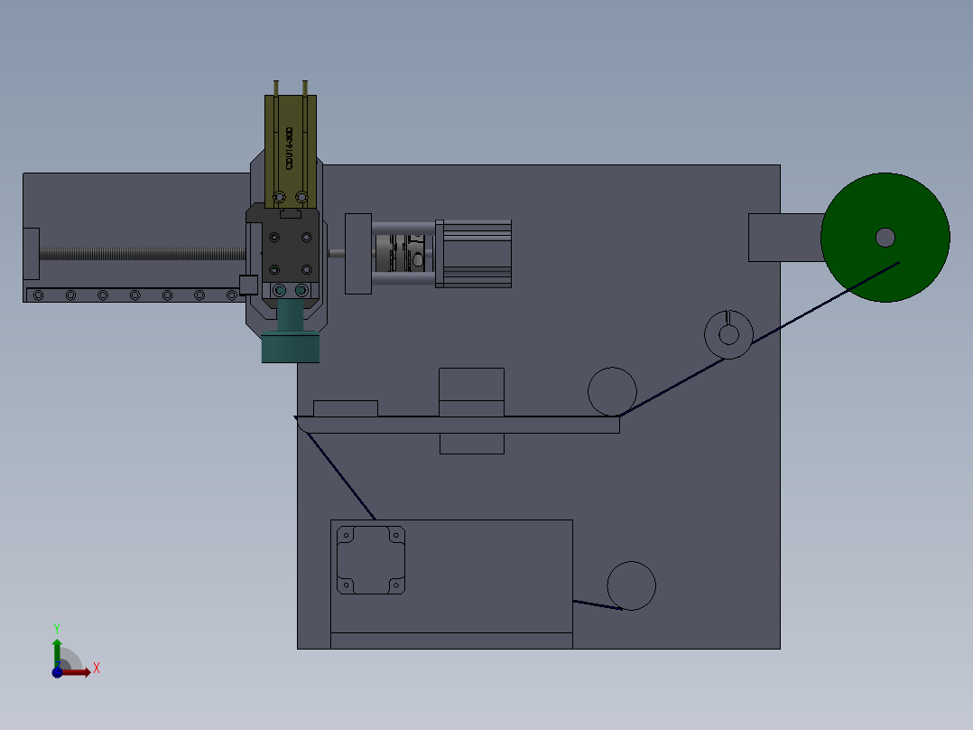自动贴标机构sw18可编辑前视图