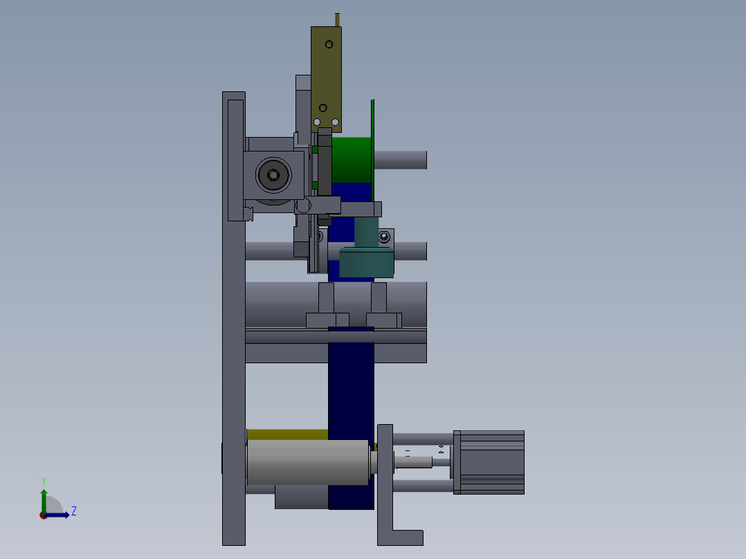 自动贴标机构sw18可编辑左视图