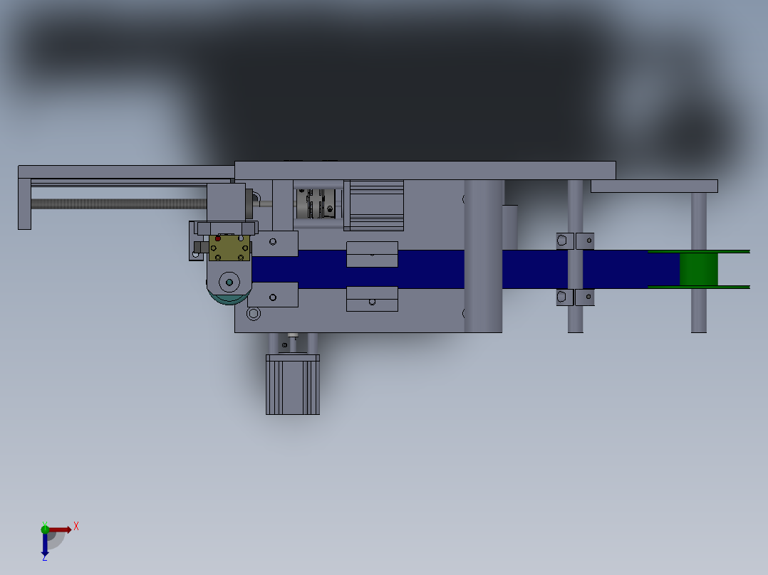 自动贴标机构sw18可编辑俯视图