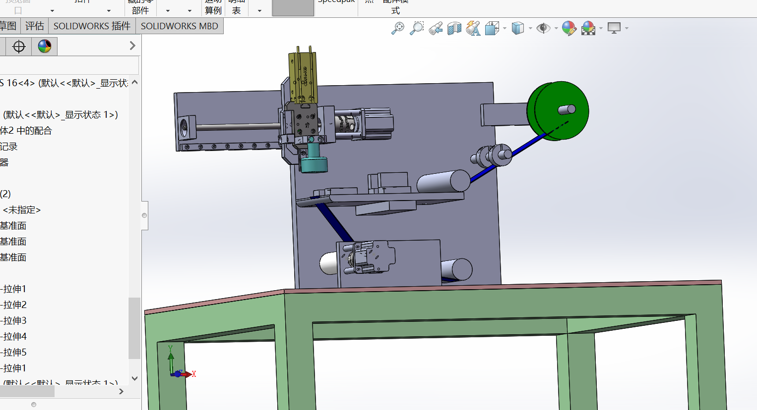 自动贴标机构sw18可编辑