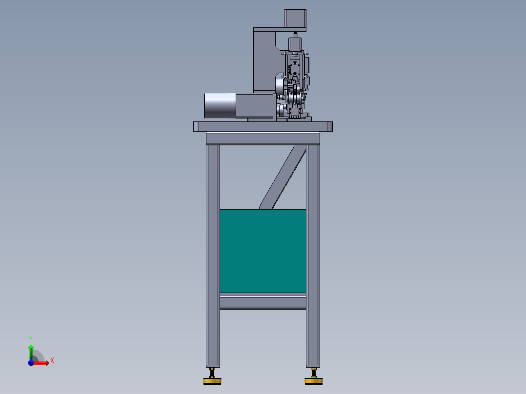 胶条切断机（sw18可编辑+工程图）前视图