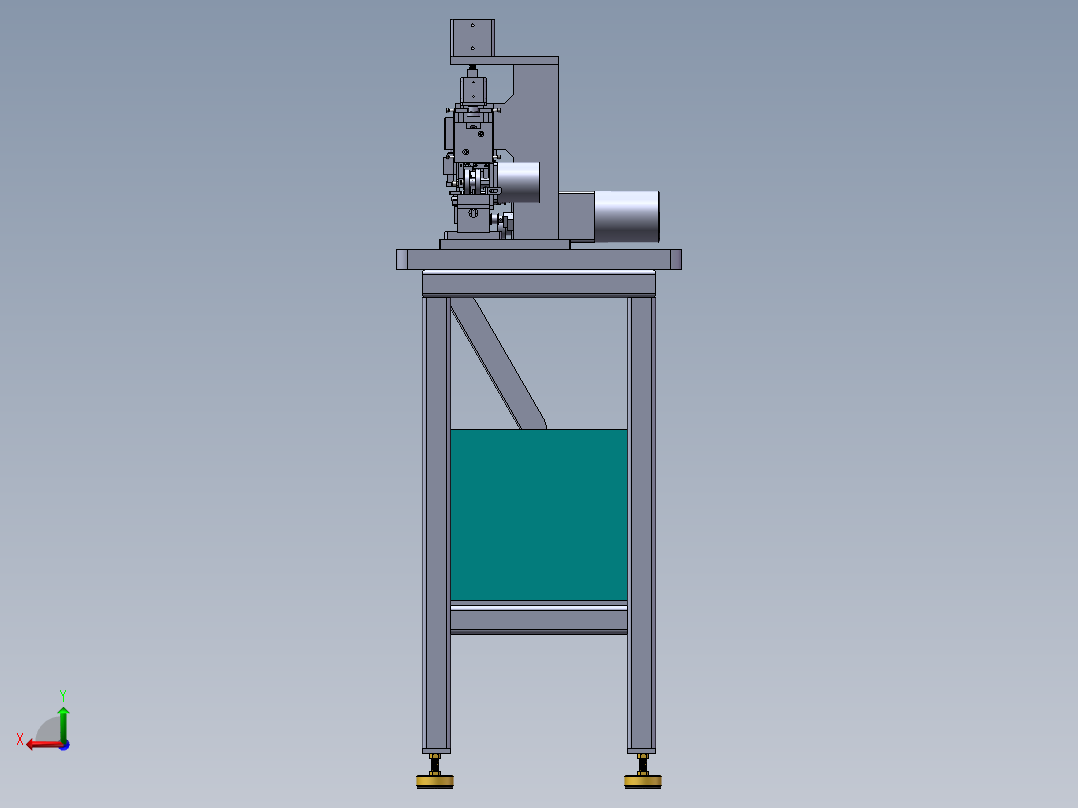 胶条切断机（sw18可编辑+工程图）后视图