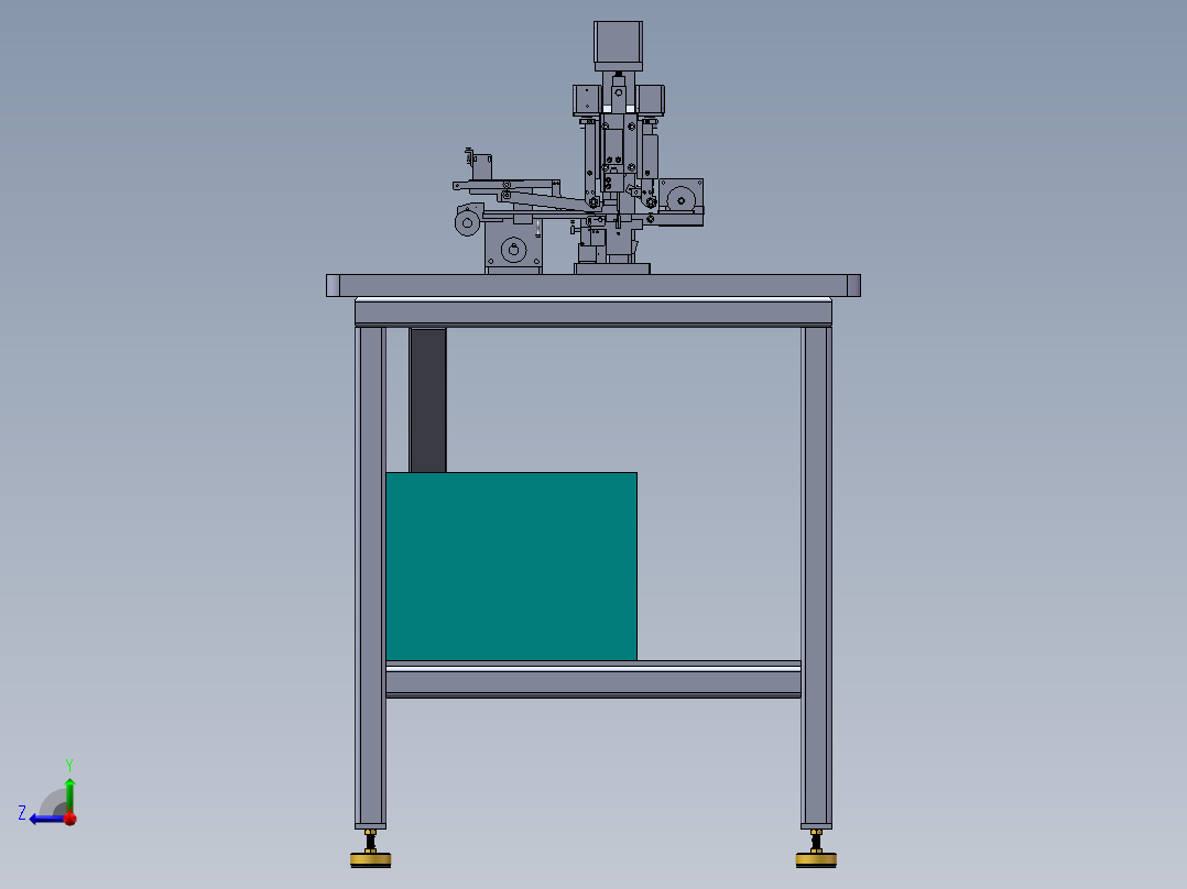 胶条切断机（sw18可编辑+工程图）右视图