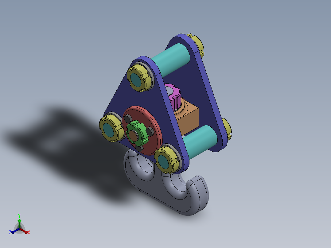 吊钩正等轴测图
