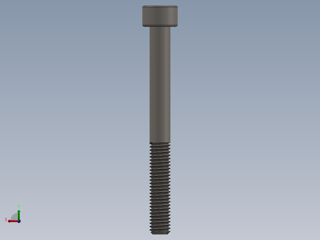 Screw_DIN_912_M5x50_A2.SLDPRT公制内六角螺钉后视图