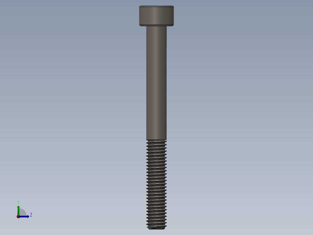 Screw_DIN_912_M5x50_A2.SLDPRT公制内六角螺钉左视图