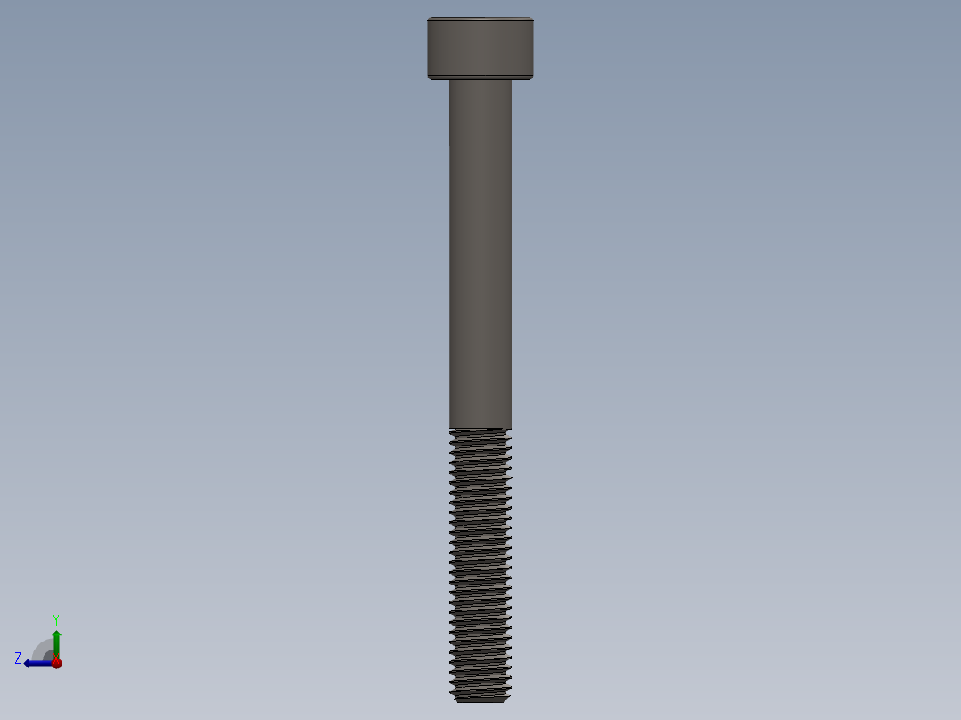 Screw_DIN_912_M5x50_A2.SLDPRT公制内六角螺钉右视图