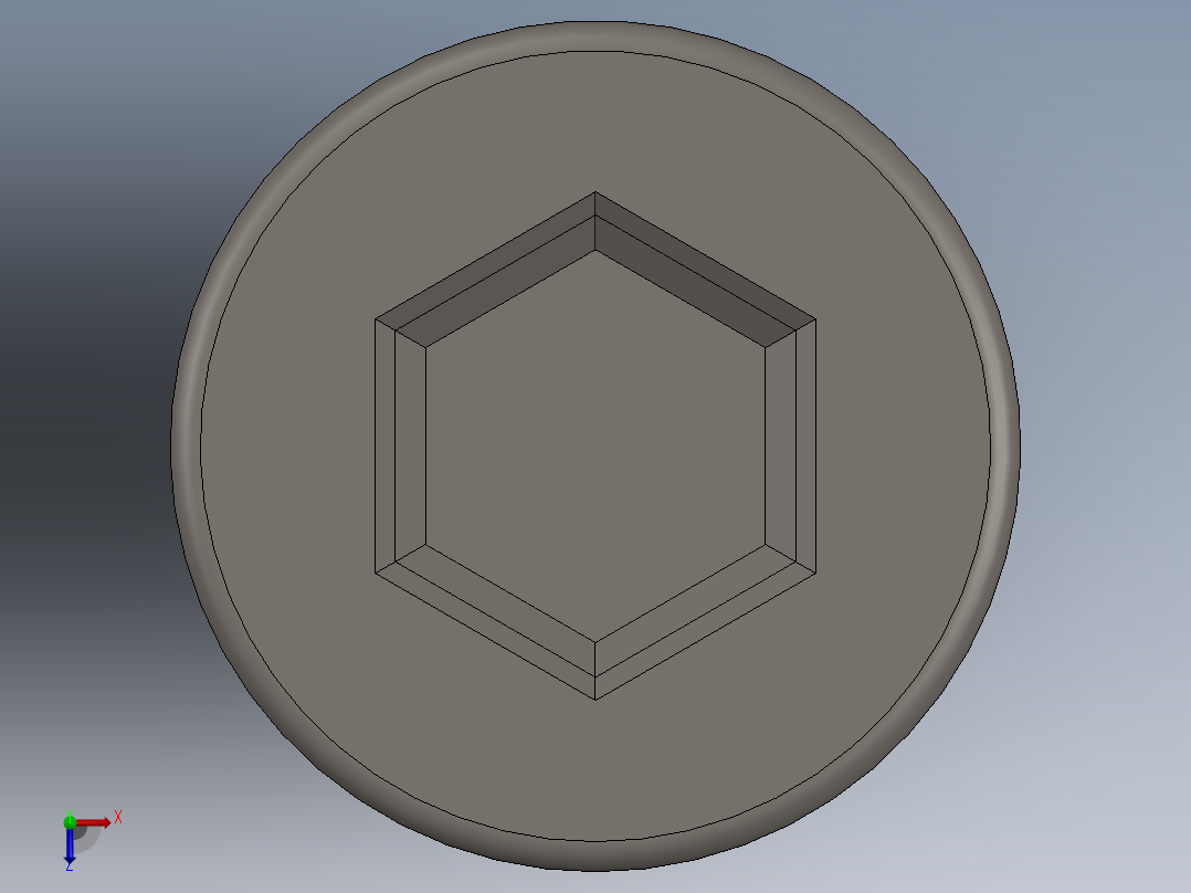 Screw_DIN_912_M5x50_A2.SLDPRT公制内六角螺钉俯视图