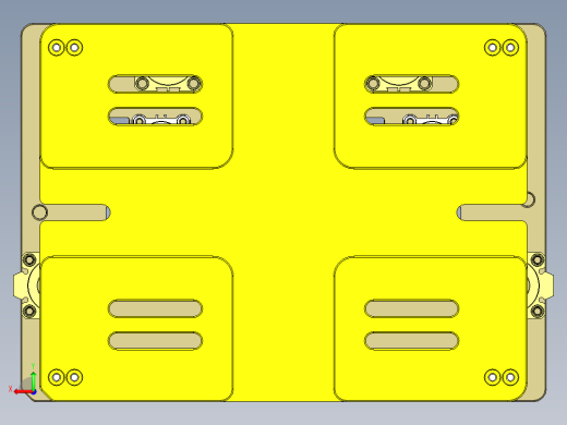 电脑外壳铣键盘孔治具模型后视缩略图