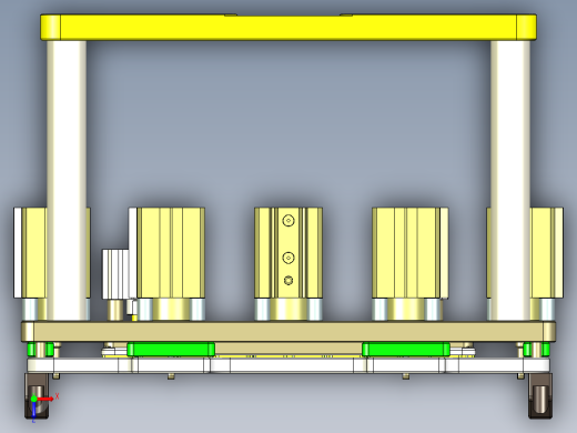 电脑外壳铣键盘孔治具模型俯视缩略图