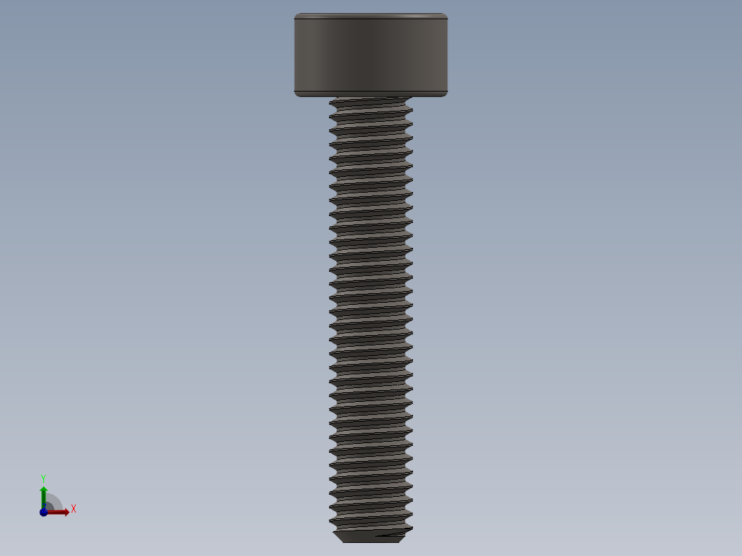 Screw_DIN_912_M3x16F_A2.SLDPRT公制内六角螺钉前视图