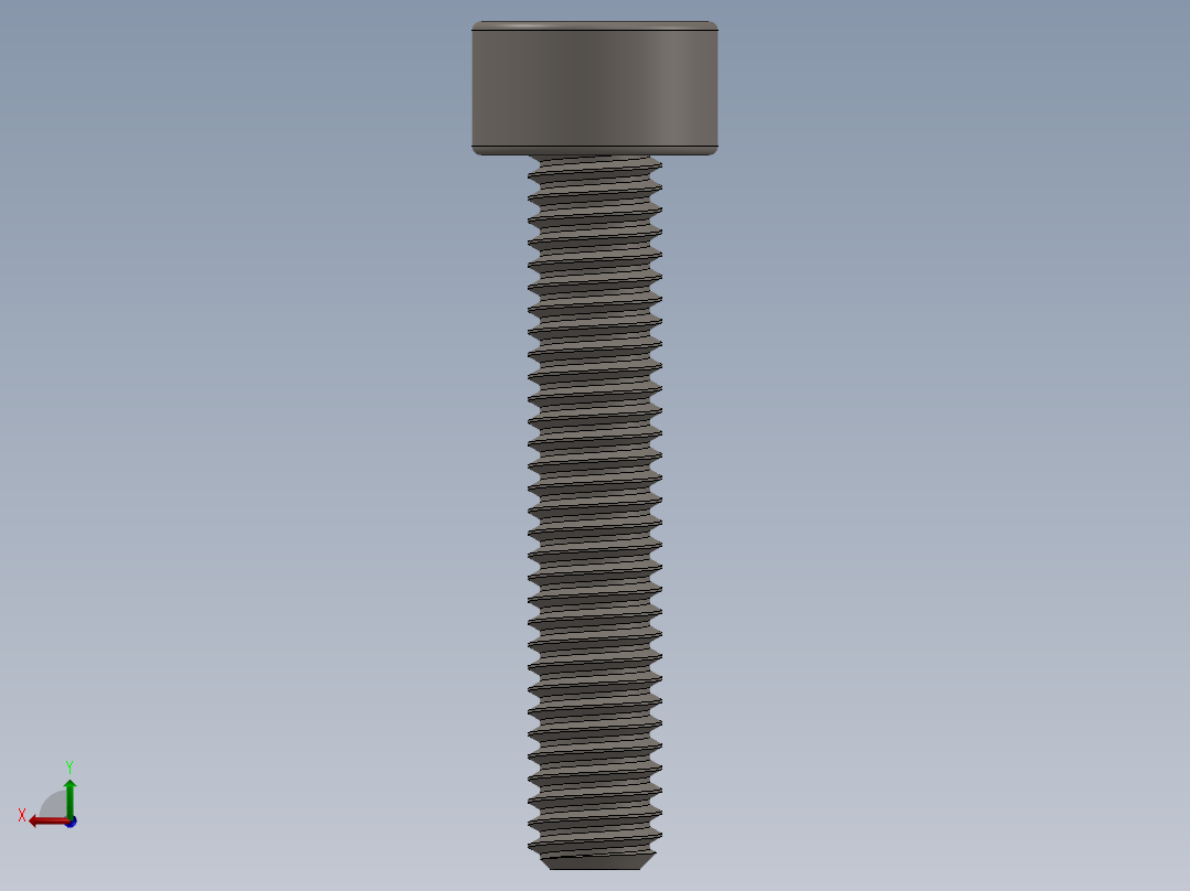 Screw_DIN_912_M3x16F_A2.SLDPRT公制内六角螺钉后视图