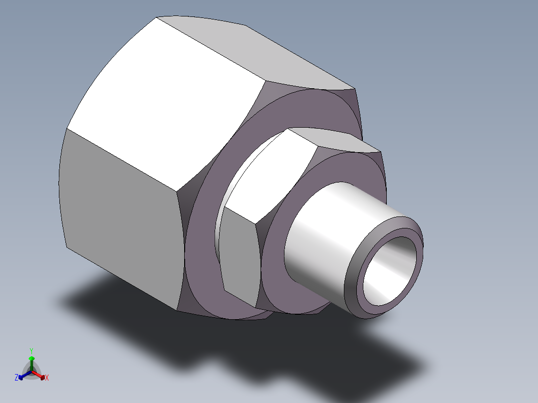 直通变径接头、2C-12-22主视图