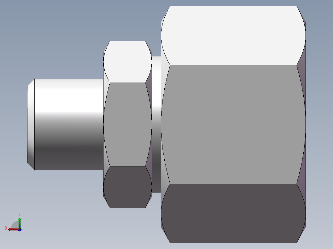 直通变径接头、2C-12-22后视图