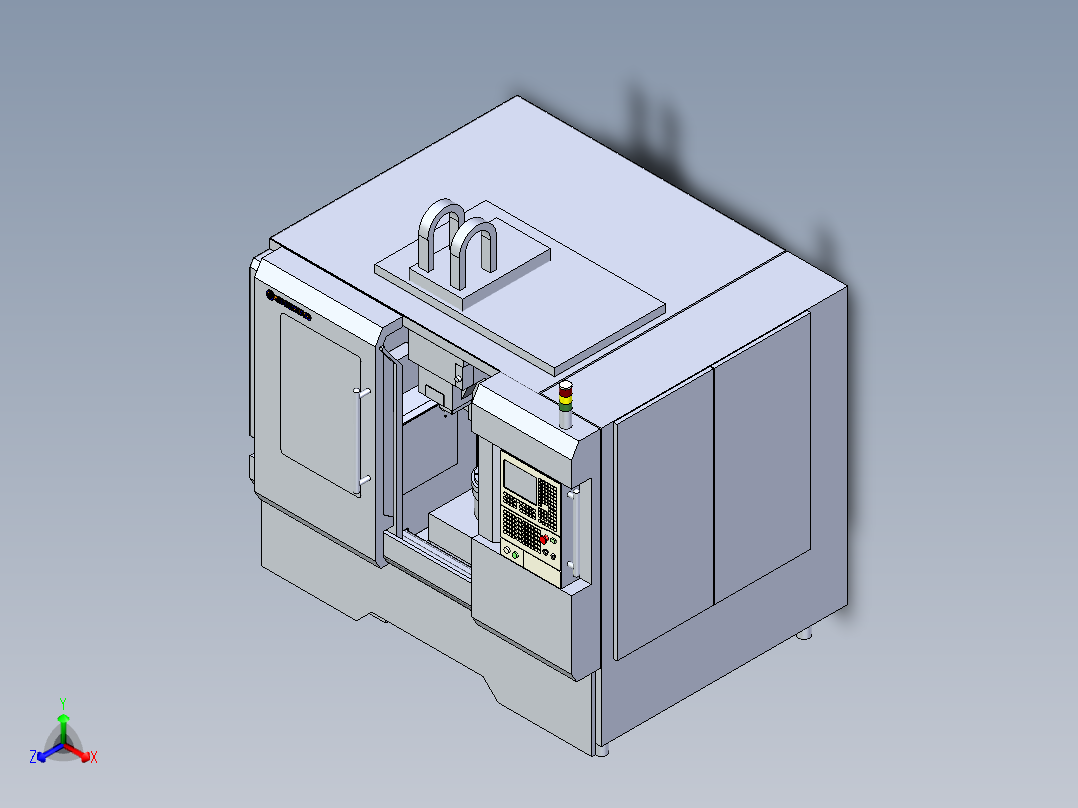 北京精雕JDGR200T型机床主视图