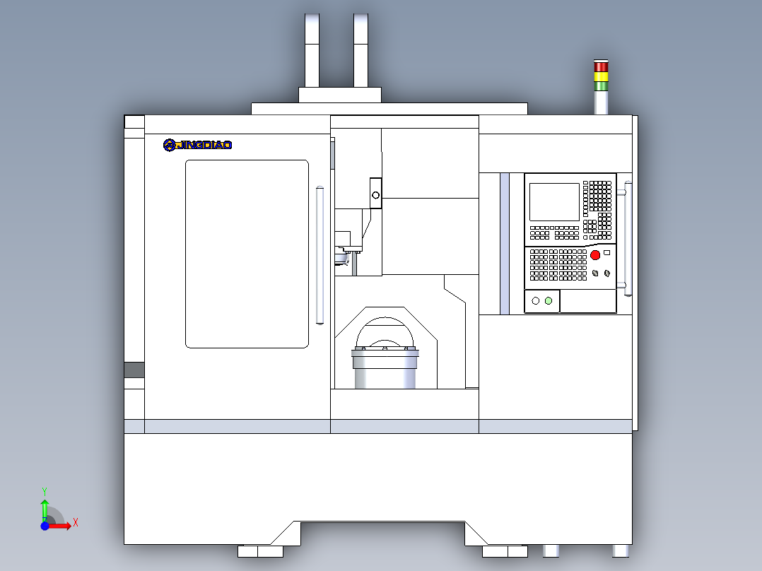 北京精雕JDGR200T型机床前视图