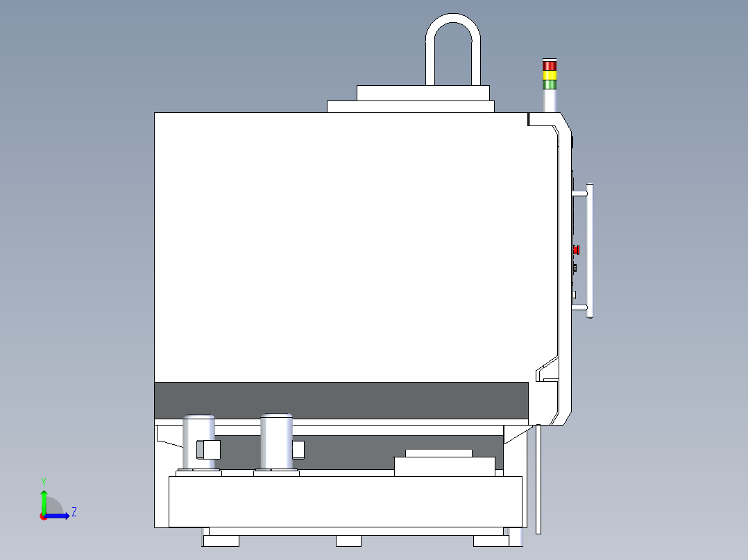 北京精雕JDGR200T型机床左视图