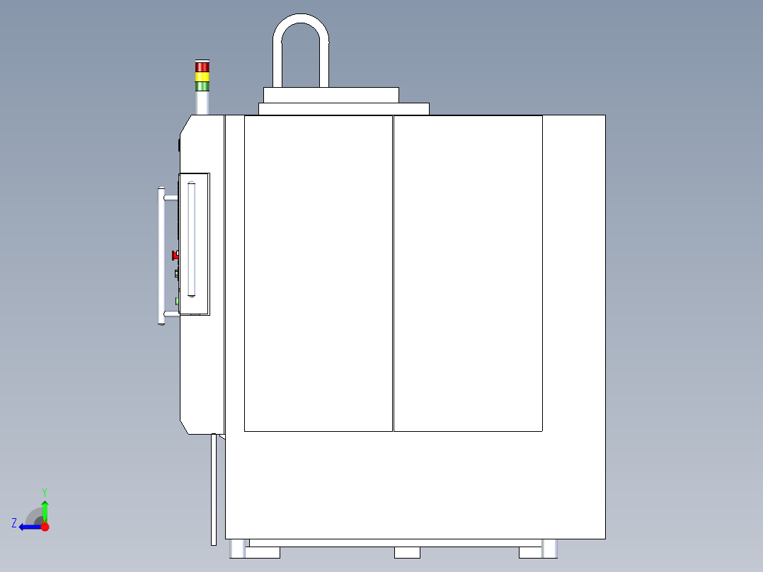 北京精雕JDGR200T型机床右视图