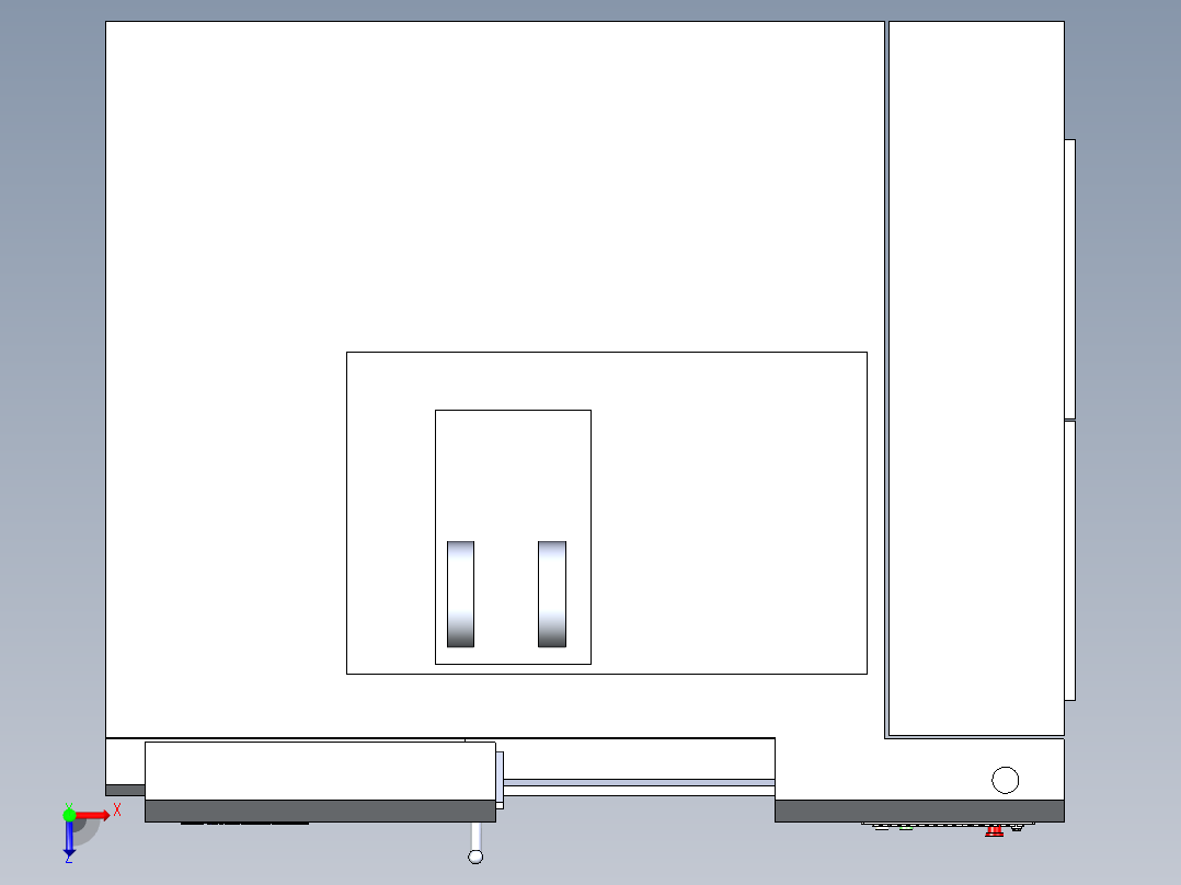 北京精雕JDGR200T型机床俯视图