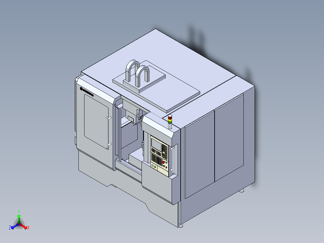 北京精雕JDGR200T型机床正等轴测图