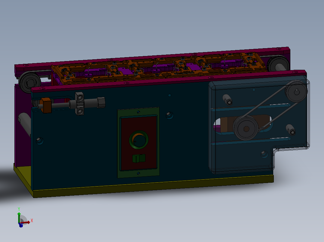 0.342米双皮带输送机构