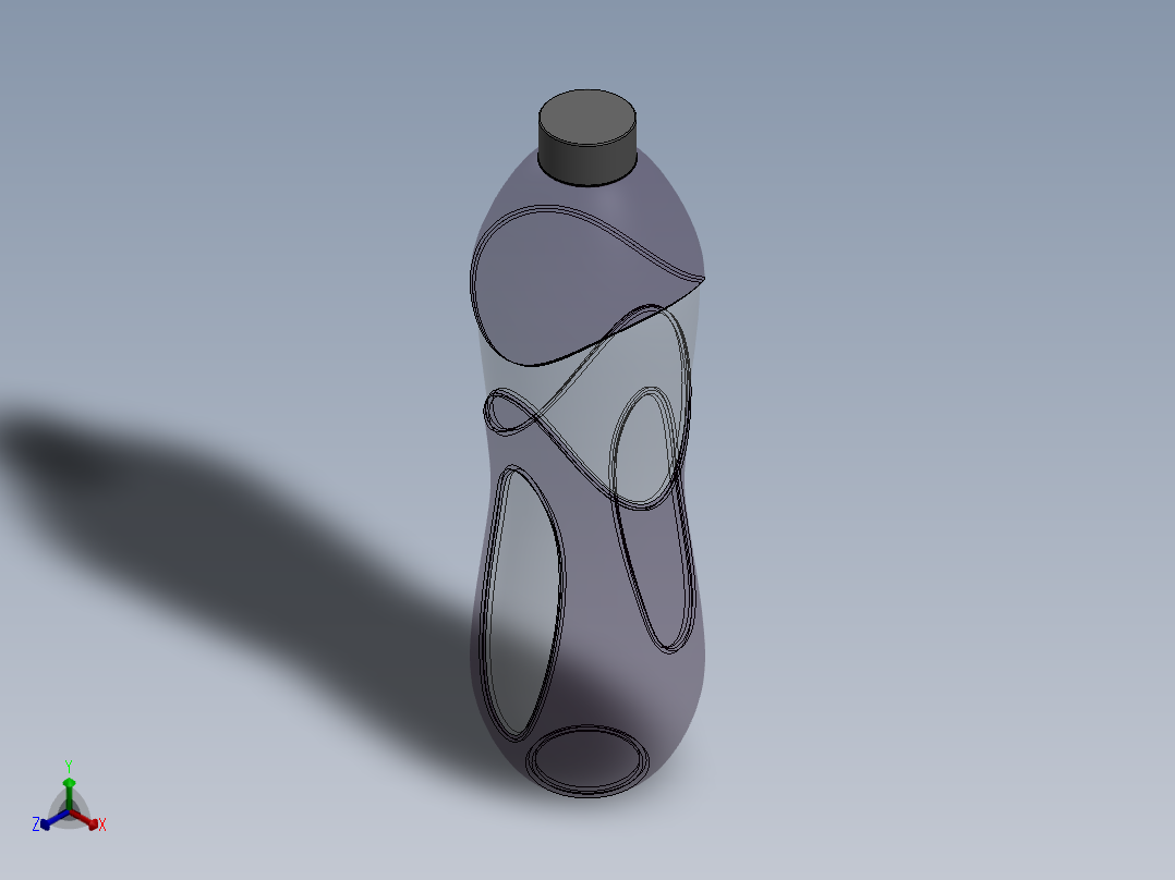 瓶子、罐子、桶(103)正等轴测图