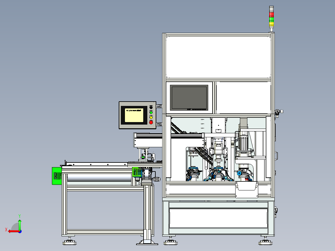 全自动轮毂轴承、卡簧上料压装设备后视图