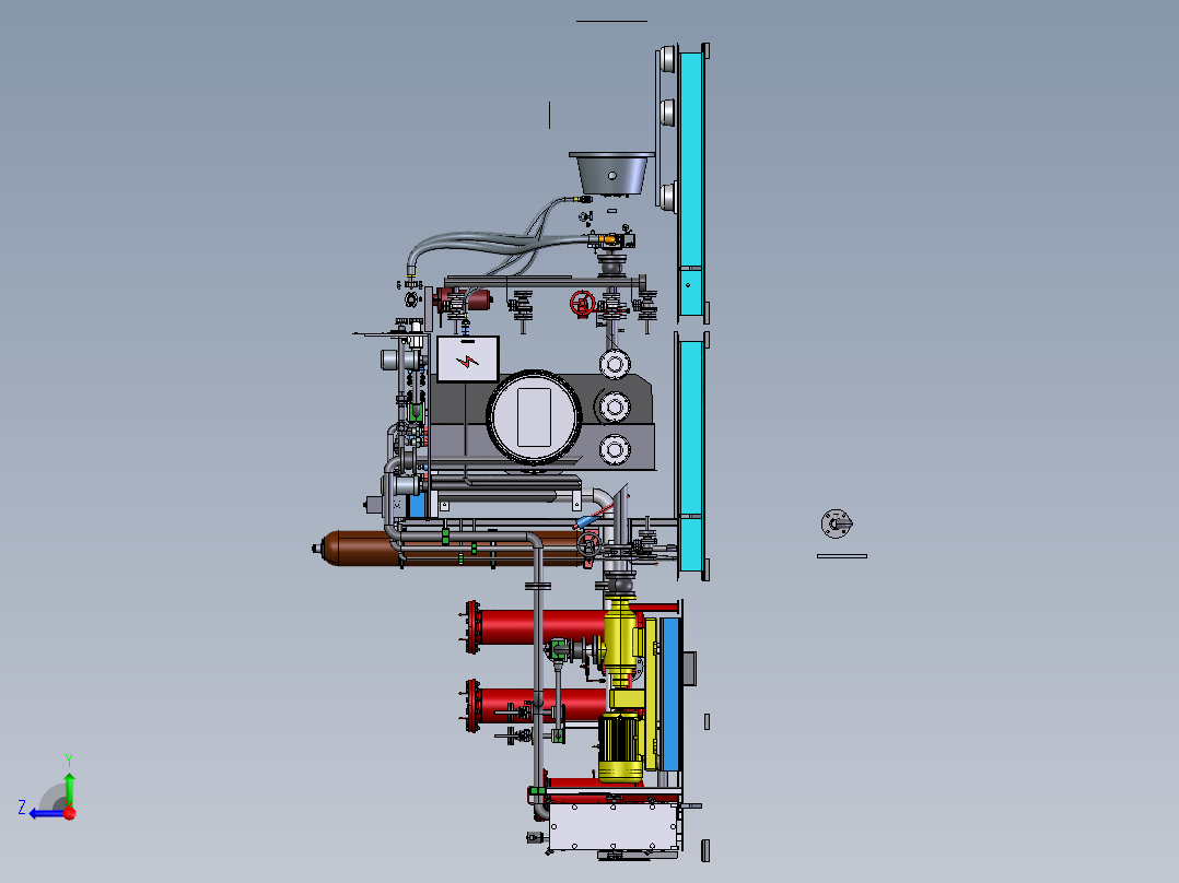 平整机低压站 STP右视图