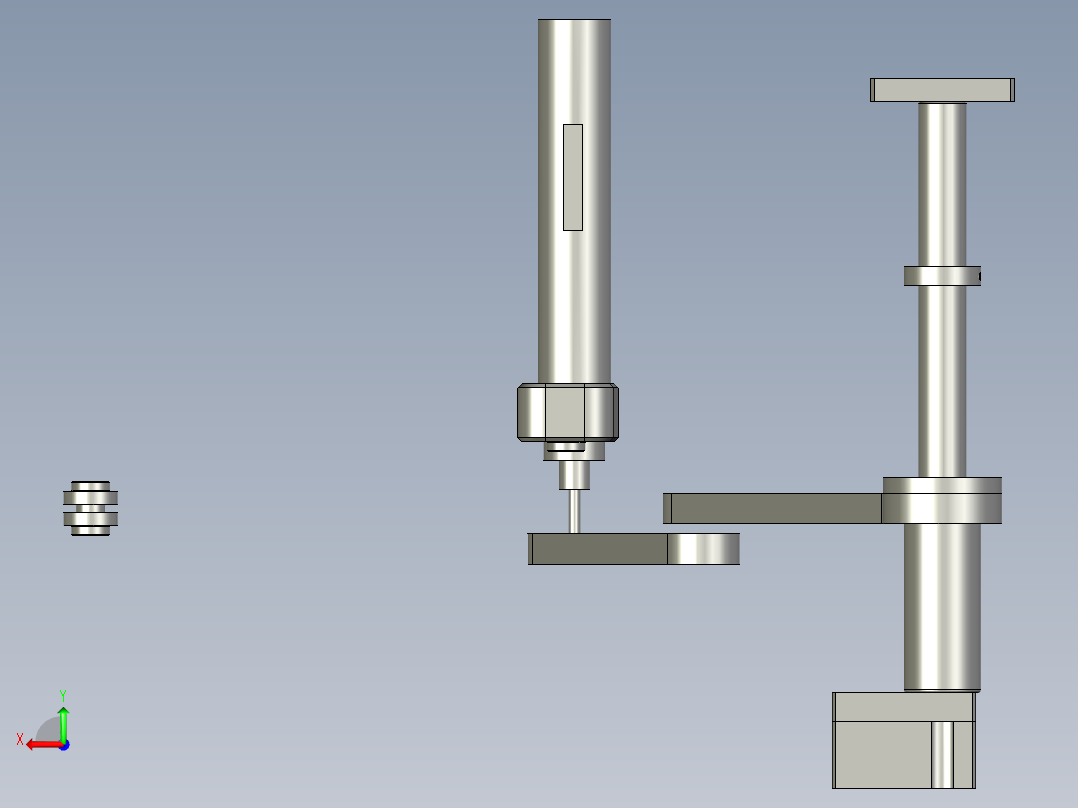 电批支架总装后视图