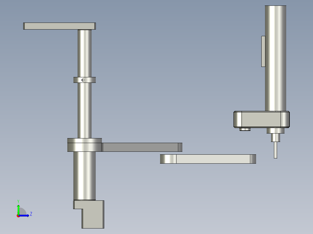 电批支架总装左视图
