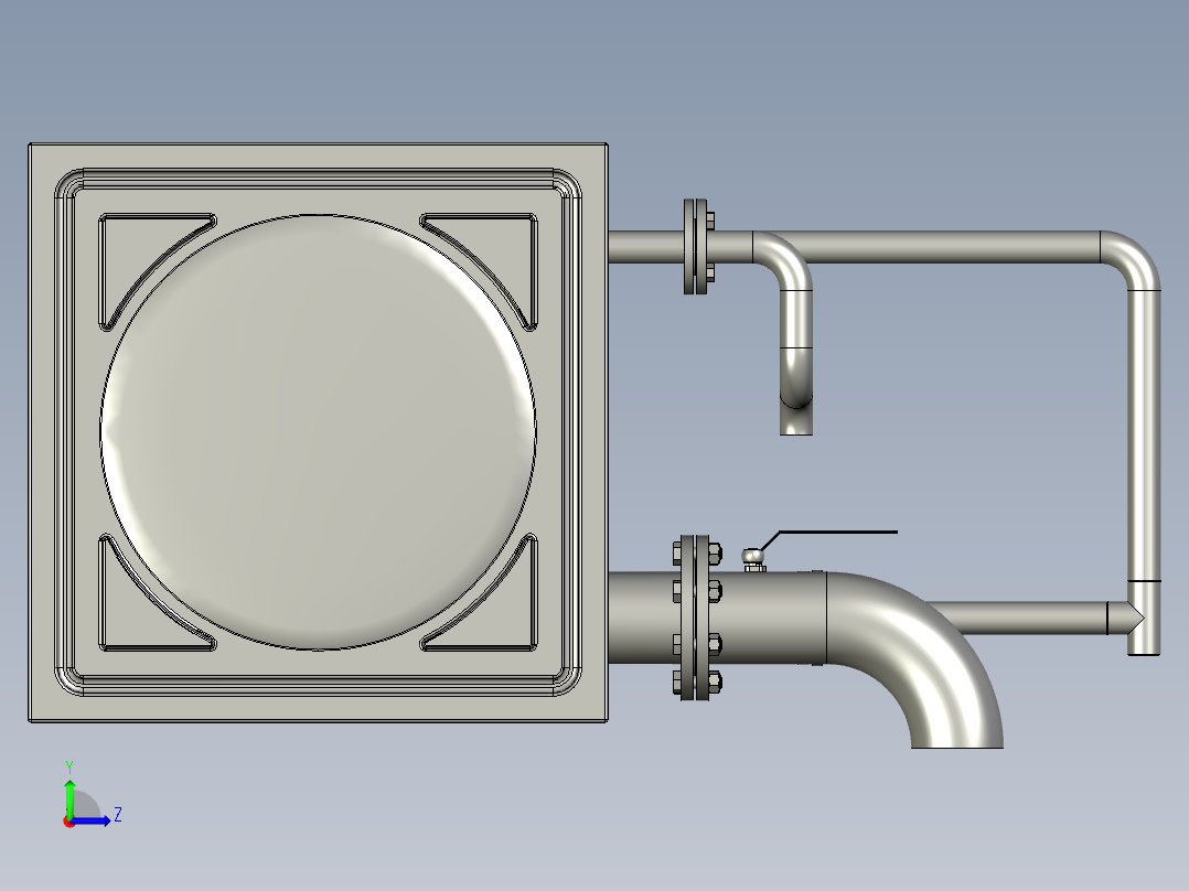 高位水箱补水模块左视图